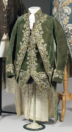 Habit à la française et gilet assorti, époque...