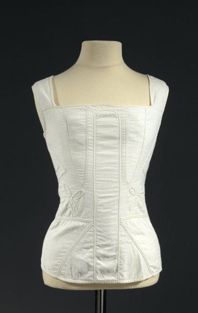 Corset souple en coton piqué, début du XIXème...