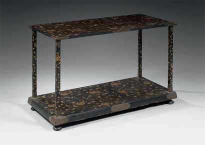 Table de salon rectangulaire en bois laqué...