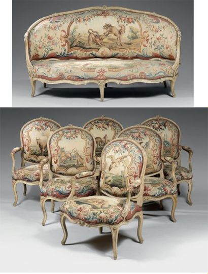 Important mobilier de salon comprenant un...