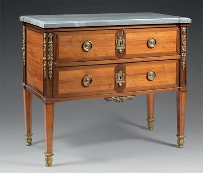 Commode rectangulaire, en placage de bois...