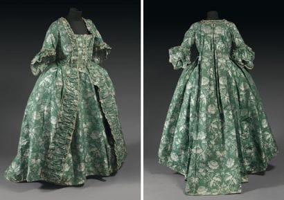 Superbe Robe à la française, époque Louis...
