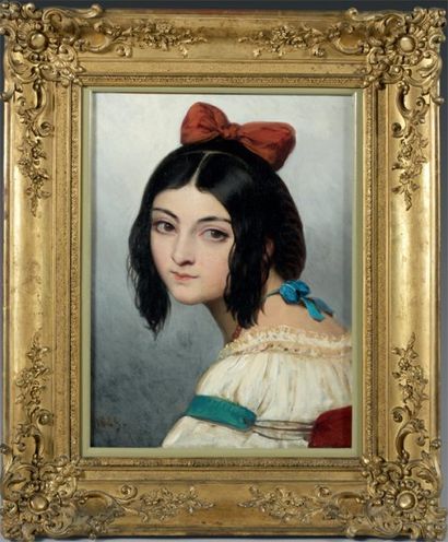 Ecole ITALIENNE du XIXème siècle
Portrait...