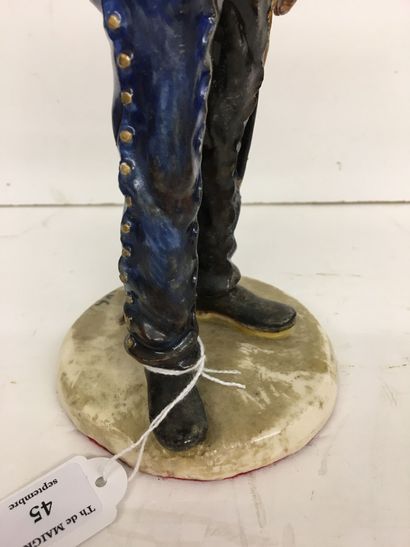 Statuette en faïence par Bernard Belluc (né...
