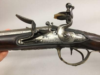 Fusil de chasse à silex à double canon en...