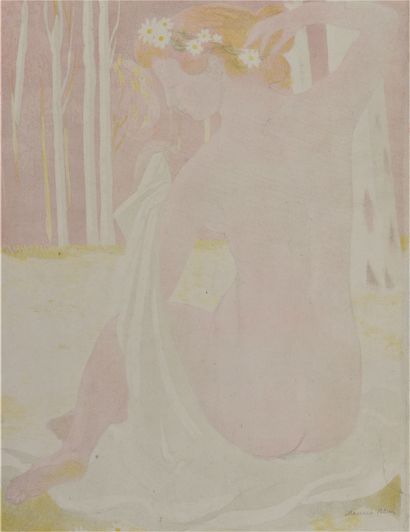 Maurice DENIS (1870-1943) Nymphe couronnée...