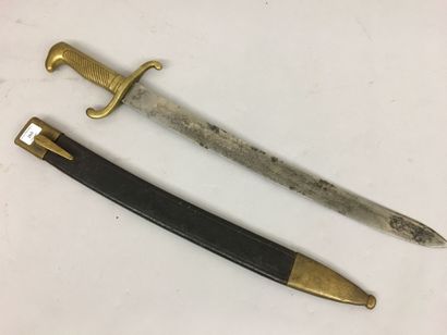 Sabre d'infanterie allemand, garde en laiton,...