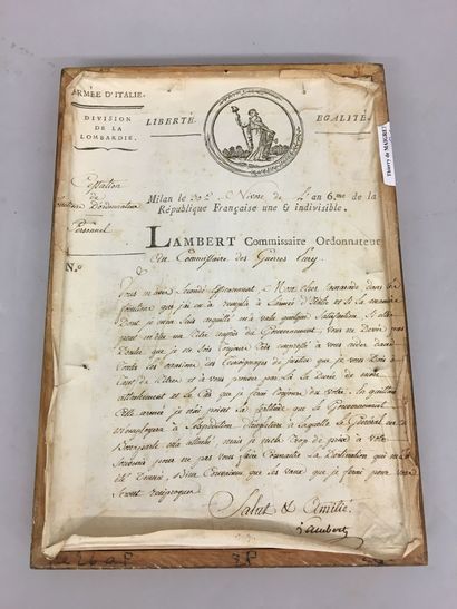 Lettre manuscrite signée Joachim (Murat)...