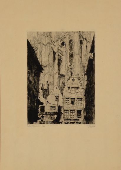 Jules DE BRUYCKER (1870-1945) Cathédrale...