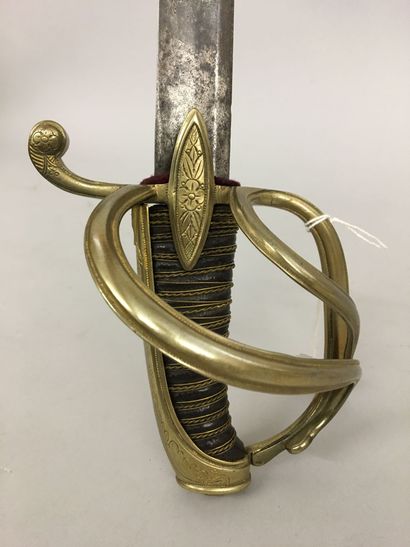 Sabre d'officier émigré modèle an XI de cavalerie...