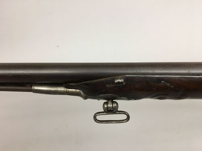 Fusil de chasse à silex à double canon en...