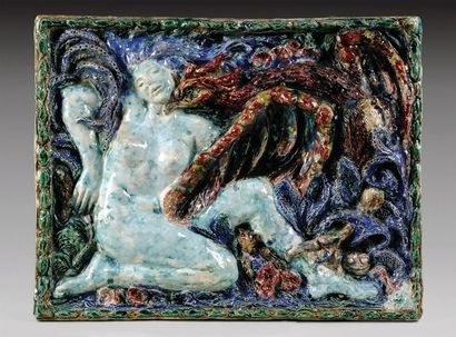 FILIBERTIN (?)
« L'oiseau de feu ». Bas-relief...