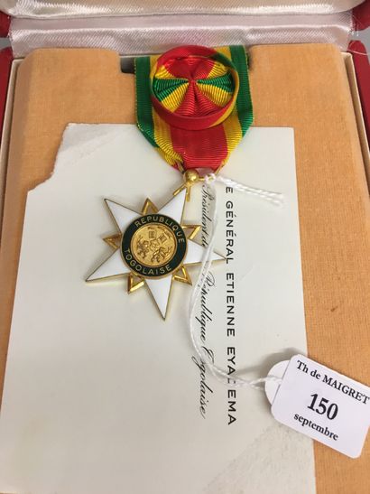 République du Congo ordre du Mono créé en...