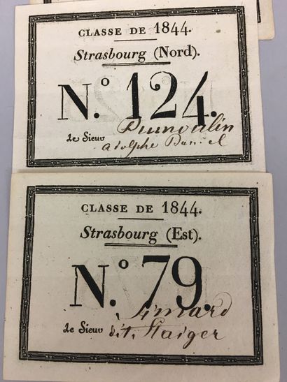 Ensemble de 19 billets de tirage au sort...