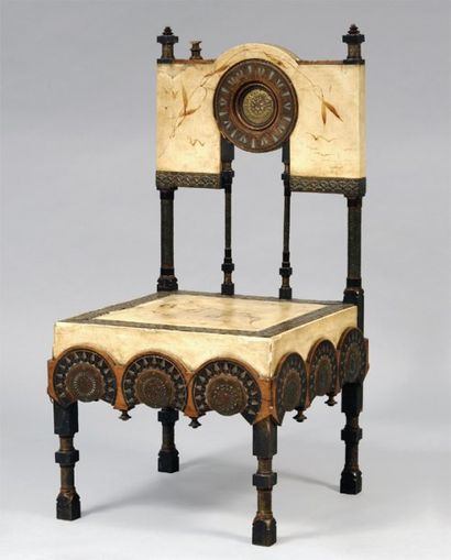 BUGATTI Carlo (1856-1940)
Chaise en bois...