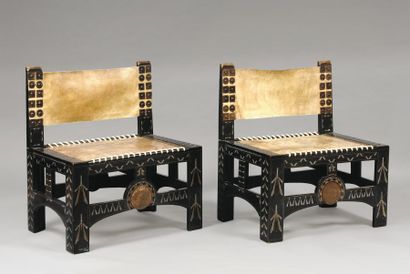 BUGATTI Carlo (1856-1940)
Paire de fauteuils...