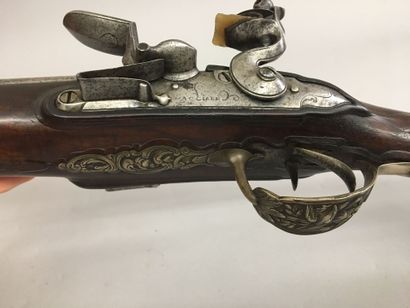 Fusil de chasse à silex à double canon en...