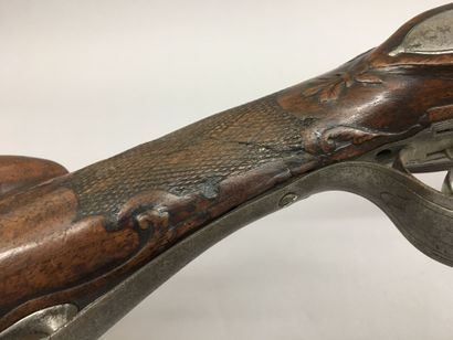 Fusil de chasse à silex, transformé à percussion,...