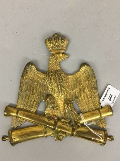 Plaque de sabretache d'officier d'artillerie...