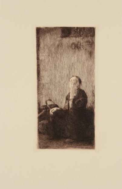 Käthe KOLLWITZ (1867-1945) « An der kirchenmauer »....