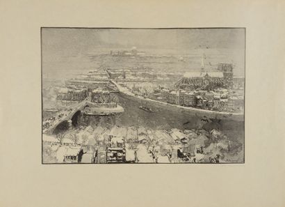 Auguste Louis LEPERE (1849-1918) Paris sous...