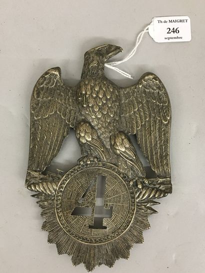 Plaque de chabraque de lancier, 4e régiment...