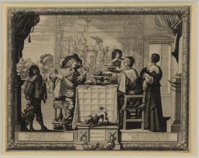 Abraham BOSSE (1602/04-1676) - l'Odorat -...