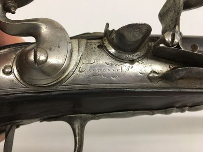 Fusil de chasse à silex à double canon en...