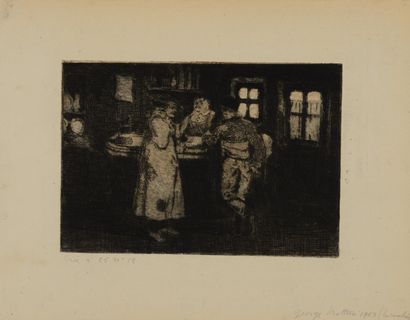 Georges Alfred BOTTINI (1874-1907) Les Rouliers....