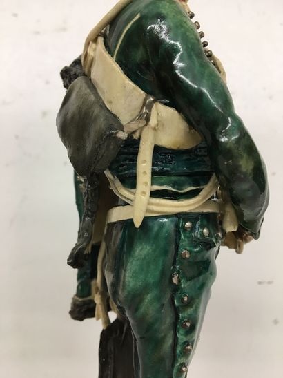 Statuette en faïence par Bernard Belluc (né...