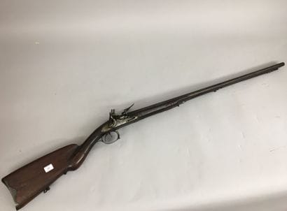 Fusil de chasse à silex à double canon en...