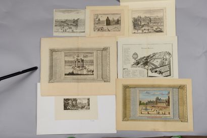 VUES DE FONTAINEBLEAU - Réunion de 7 vues...