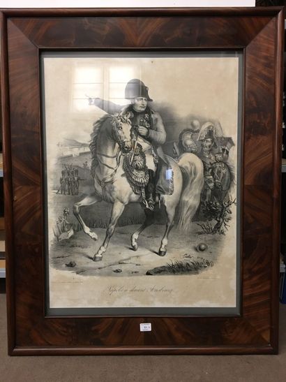Gravure représentant Napoléon devant Augsbourg...