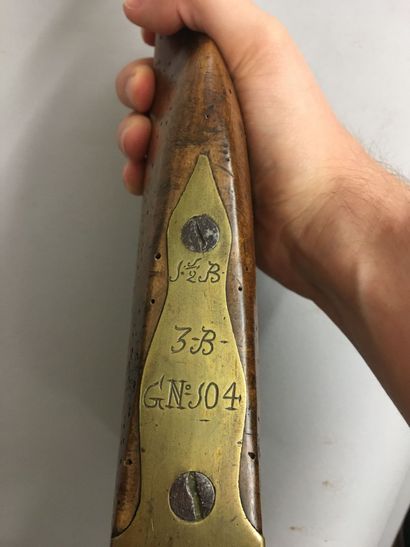 Fusil à silex militaire hollandais, canon...