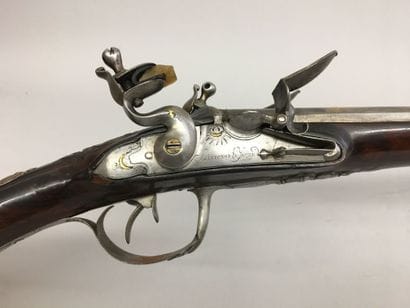 Fusil de chasse à silex à double canon en...