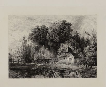 Paul HUET (1803-1869) - La Maison du garde...