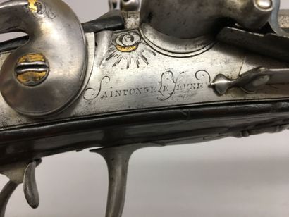 Fusil de chasse à silex à double canon en...