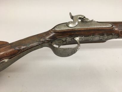 Fusil de chasse à silex, transformé à percussion,...