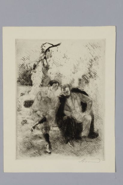 Albert BESNARD (1949-1934) Confidences. 1900....