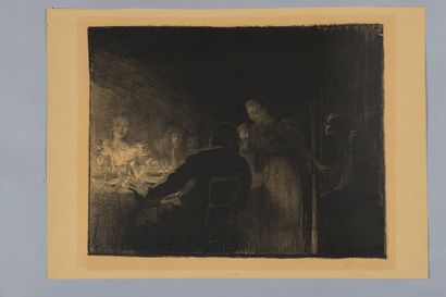 Albert BESNARD (1949-1934) La Visiteuse....
