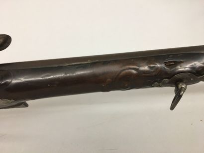 Fusil de chasse à silex à double canon en...