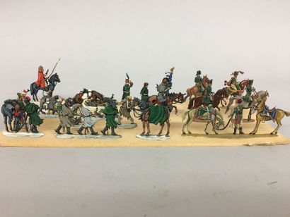 Grand diorama fait de 3 pièces, la retraite...