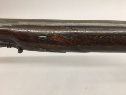 Fusil de chasse à silex à double canon en...