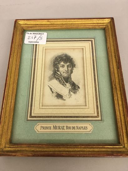 4 minatures gouachées représentant Napoléon,...
