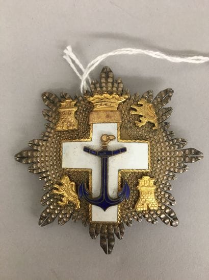 Petite plaque de l'Ordre du mérite navale,...
