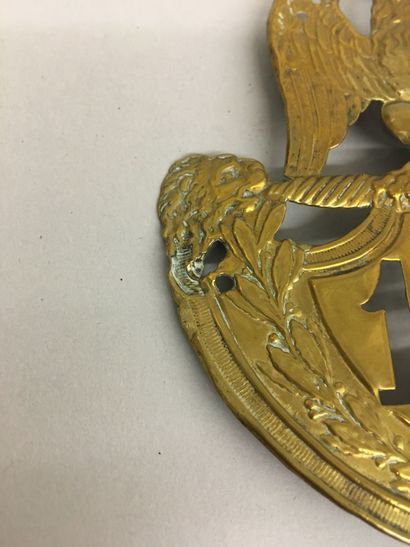 Deux plaques de shako du Premier-Empire,...