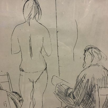 GIACOMO MANZU (1908-1991) Modèle et artiste,...