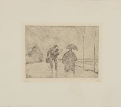 Jean-Emile LABOUREUR (1877-1943) Le Brouillard....