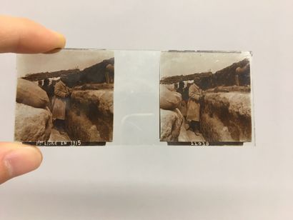 31 plaques de verre concernant la Guerre...