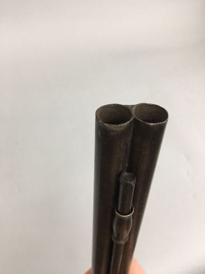 Fusil de chasse à silex à double canon en...